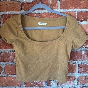 Madewell Wide Scoop Neck Cropped Tee
